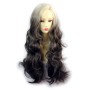 Wiwigs ® Pretty Long Wavy Wig Light Blonde & Medium Brown Dip-Dye Ombre Hair UK