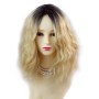 Wiwigs Untamed Medium Curly Wig Light Golden Blonde & Dark Brown Dip-Dye Ombre Hair