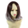 Wiwigs ® Lovely Medium Bob Style Wig Grey & Dark Auburn Dip-Dye Ombre Hair UK