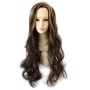 Fabulous Long Layers Wavy Wig Dark Brown Mix Ladies Wigs Skin Top WIWIGS UK 84274