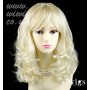 Stunning Heat Resistant Curly Medium Wig Blonde Skin Top Ladies Wigs UK