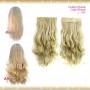 Half head 1 Piece clip In Curly Golden Blonde MIX Light Blonde Hair Extensions UK