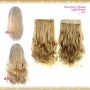 Half head 1 Piece clip In Curly Strawberry Blonde MIX Light Blonde Hair Extensions UK