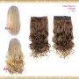 Half head 1 Piece clip In Curly Dark Brown Auburn Mix Hair Extensions UK