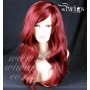 Wonderful wavy Long Burgundy mix Red Heat Resistant Ladies Wigs Hair UK