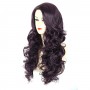 Wiwigs ® Amazing Dark Burgundy Red Plum Long Curly Ladies Wigs skin top hair