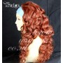 Curly Copper Red 3/4 Fall Hairpiece Long Curly Layered Half Wig Hair Piece UK