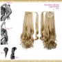 Wrap Around Clip In Pony Curly Strawberry Blonde Light Blonde Mix Hair Extension UK