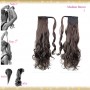 Wrap Around Clip In Pony Curly Medium Brown Hair Extension UK