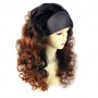 AMAZING Black Brown & Red Long 3/4 Fall Wig Hairpiece Curly Dip-Dye Ombre hair from WIWIGS UK