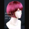 Classy Short Bob Skin Top Burgundy Red mix Lady Wig UK 1239